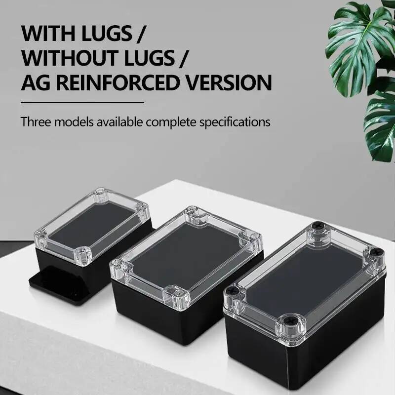 Outdoor Power Supply - 2 ชิ้นฝาครอบโปร่งใสกล่องกันน้ำพลาสติกสีดำกล่องสวิตช์เทอร์มินัลสำหรับในร่มกลางแจ้งกล้องรักษาความปลอดภัยแหล่งจ่ายไฟ