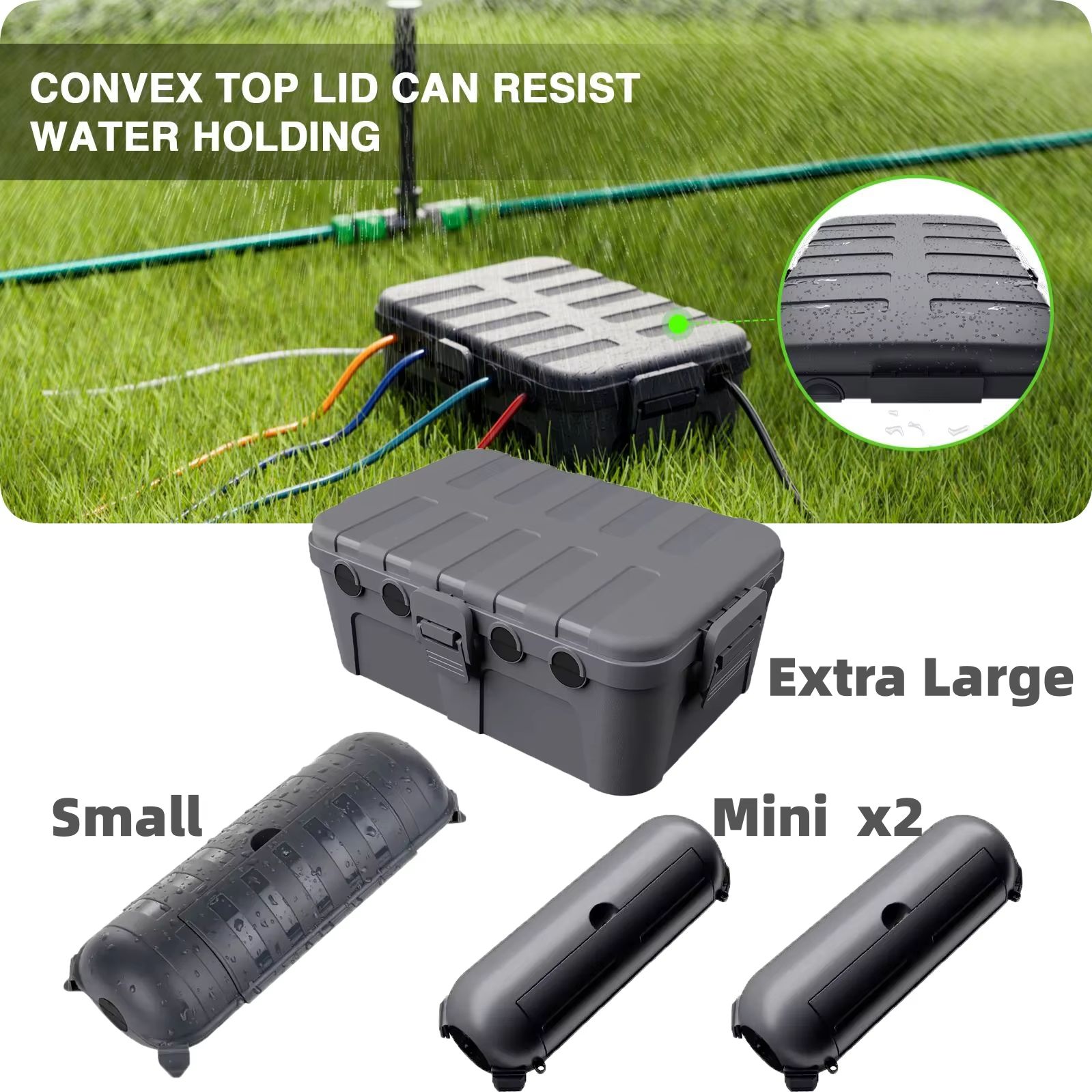 Outdoor Power Point Cover - ฝาครอบสายไฟฟ้ากลางแจ้งขนาดใหญ่ ทนทานต่อสภาพอากาศ สำหรับป้องกันสายต่อพ่วง ปลั๊กพ่วง ปลั๊กไฟฟ้า และไฟตกแต่งวันหยุด