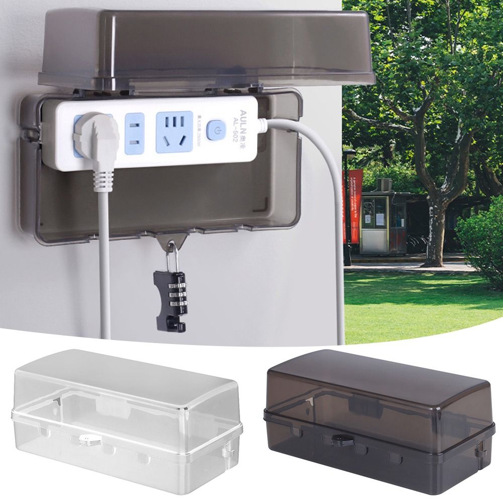 Outdoor Power Point Cover - กล่องปลั๊กพลาสติกทนทาน กล่องจัดการสายเคเบิลกันน้ำป้องกันการโจรกรรม ปกป้องปลั๊กไฟ ปลั๊กกันน้ำ ฝาครอบป้องกันกลางแจ้ง