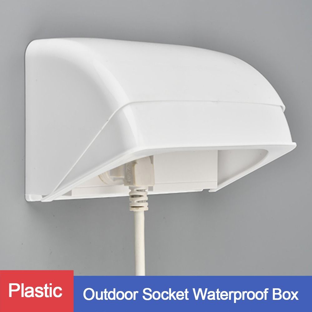 Outdoor Power Point Cover - 1 ชิ้นกลางแจ้งซ็อกเก็ตกล่องกันน้ําปลั๊กไฟฟ้ากันฝนสําหรับชาร์จ Pile Socket สวิทช์ป้องกัน