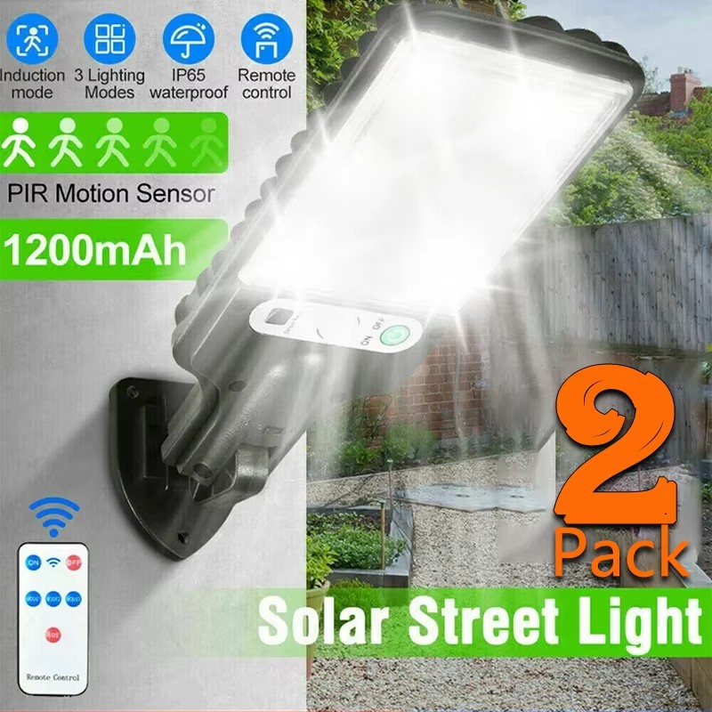 Power Outdoor - ไฟสวนพลังงานแสงอาทิตย์กลางแจ้งพร้อมเซ็นเซอร์ตรวจจับความเคลื่อนไหวของร่างกายมนุษย์ 3 โหมด สำหรับระเบียง โรงรถ ลานบ้าน