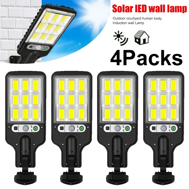 Power Outdoor - ไฟ LED พลังงานแสงอาทิตย์สำหรับภายนอกอาคาร ติดผนัง ชาร์จไฟได้ พร้อมระบบเซ็นเซอร์