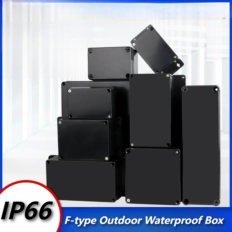 Outdoor Power Supply Box - กล่องเชื่อมต่อกันน้ำสามชั้น สำหรับใช้งานภายใน/ภายนอกอาคาร สำหรับระบบตรวจสอบความปลอดภัย กล่องพลาสติก ABS สีดำ