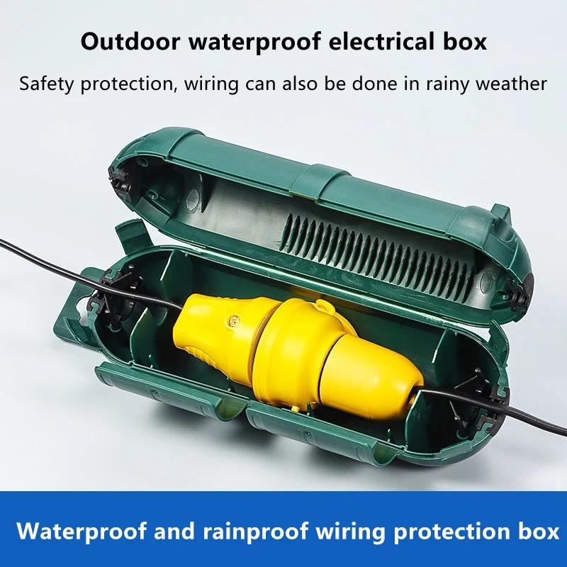 Outdoor Power Point Cover - ฝาครอบสายไฟต่อภายนอกอาคารพร้อมซีลกันน้ำ กล่องเชื่อมต่อไฟฟ้ากันสภาพอากาศเพื่อป้องกันปลั๊กไฟภายนอกอาคาร