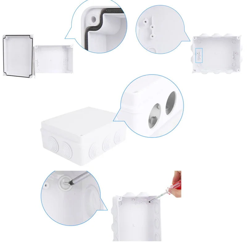 กลางแจ้งกันน้ํากล่องพลาสติก AB - Outdoor Power Supply Box บทวิจารณ์และราคา