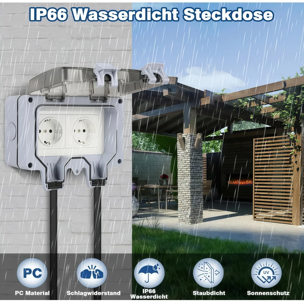 เต้ารับไฟฟ้ากลางแจ้งกันน้ำ, เต - Outdoor Power Point Cover บทวิจารณ์และราคา