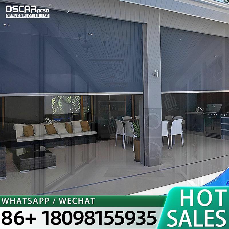 ศาลาพักผ่อนกลางแจ้งสีขาวทำจากอ - Outdoor Power Roller Shades บทวิจารณ์และราคา