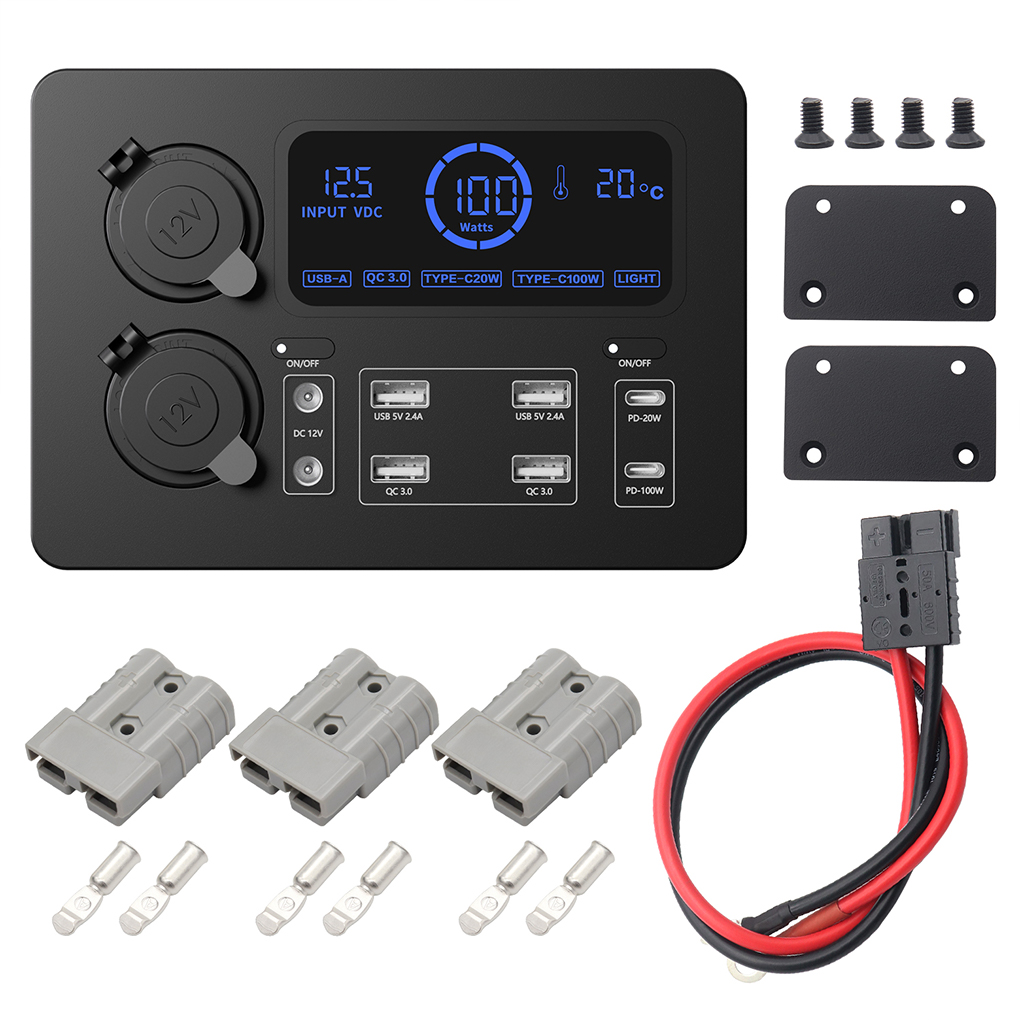 มัลติฟังก์ชั่นกล่อง PD100W รถ  - Outdoor Usb Power Adapter บทวิจารณ์และราคา