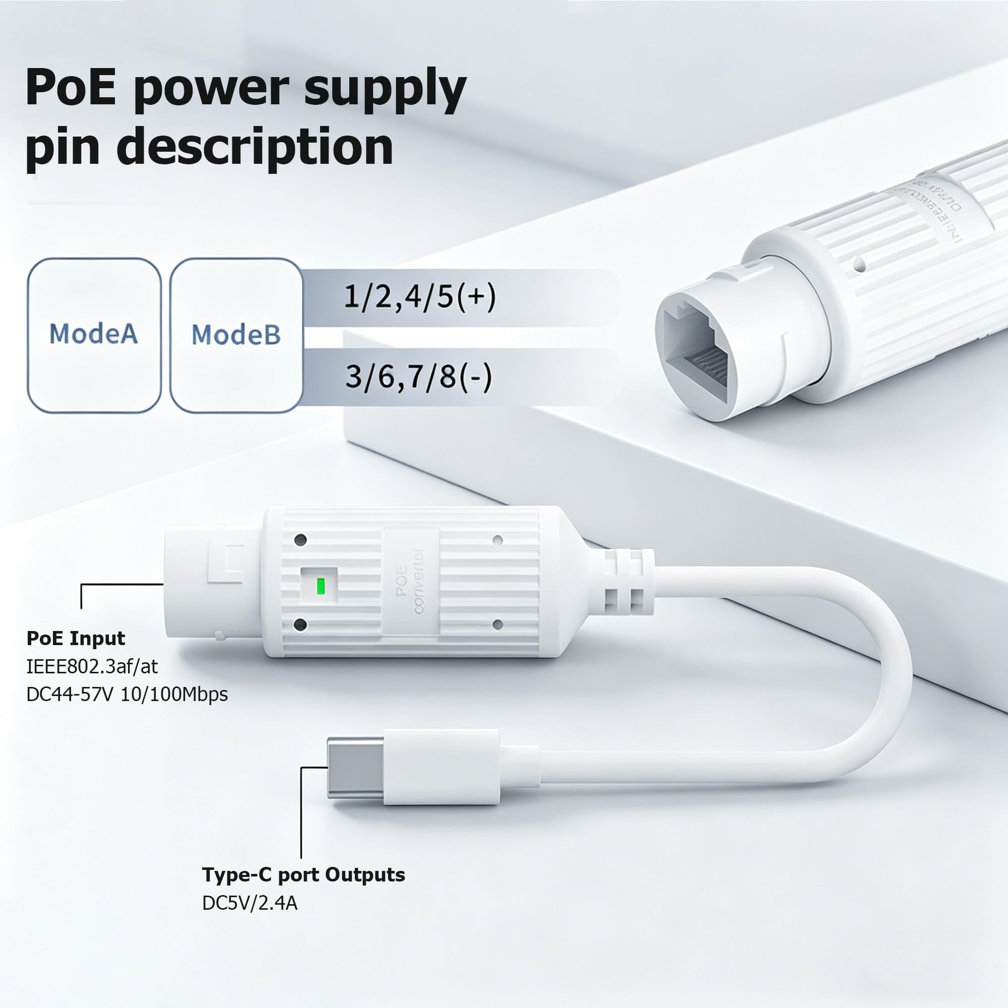 ตัวแปลงไฟ POE เป็น USB-C สำหรั - Outdoor Usb Power Adapter บทวิจารณ์และราคา