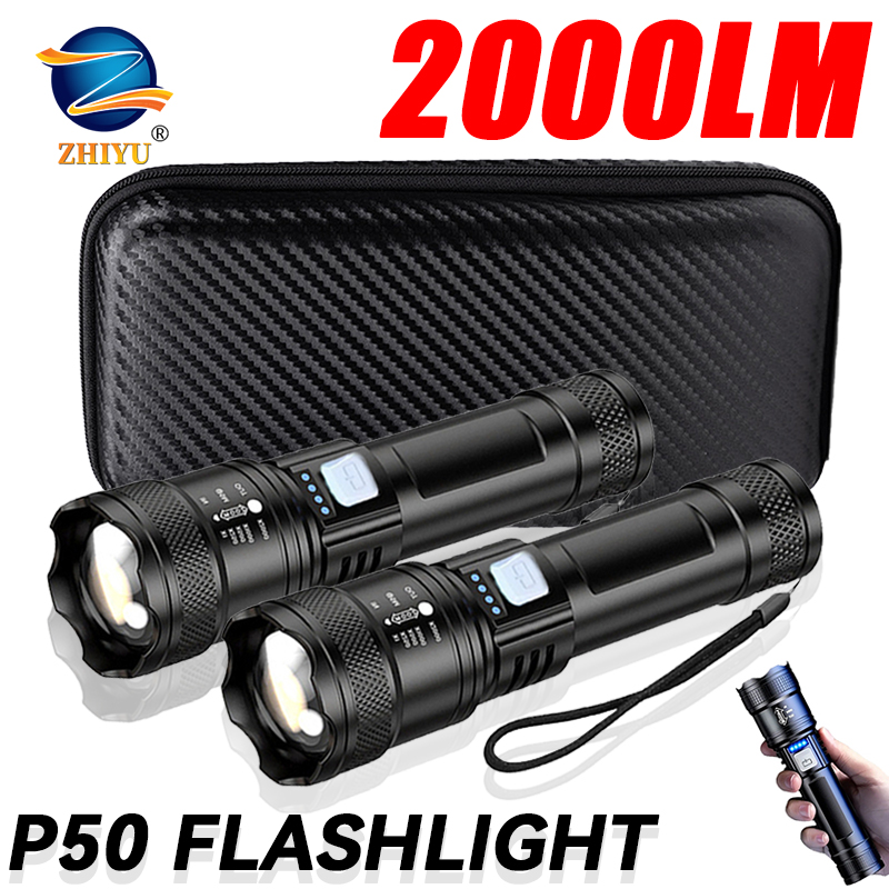 ไฟฉาย LED ยุทธวิธี 2000LM ชาร์ - Outdoor Power Supply บทวิจารณ์และราคา