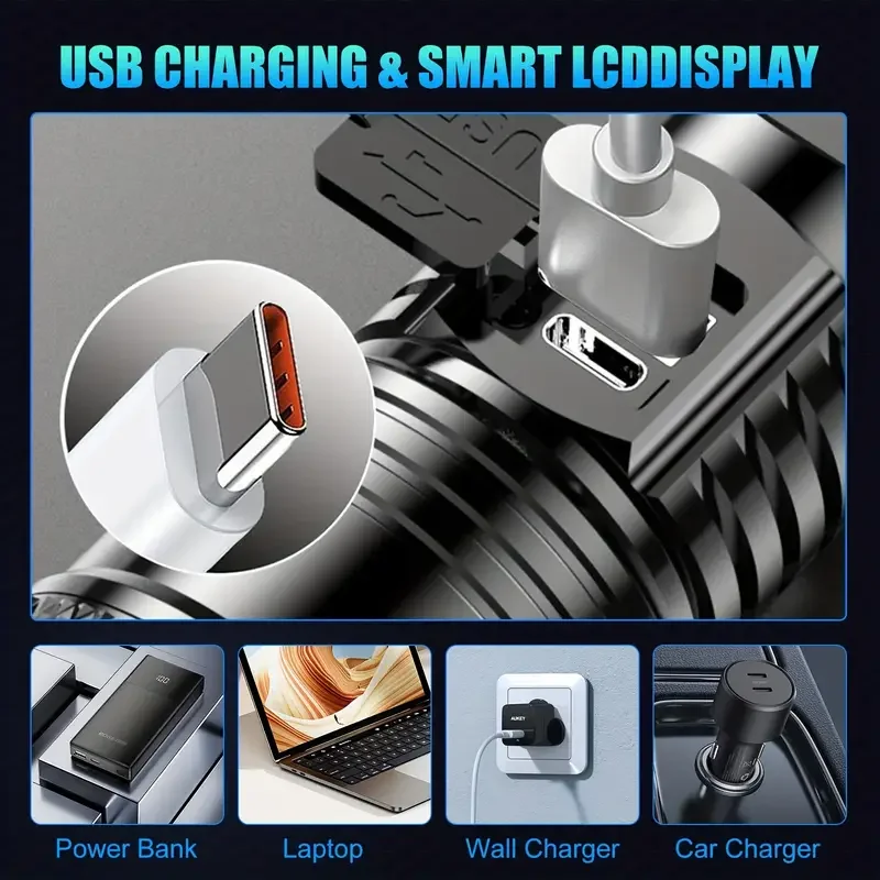 ไฟฉาย LED ยุทธวิธี 2000LM ชาร์ - Outdoor Power Supply บทวิจารณ์และราคา